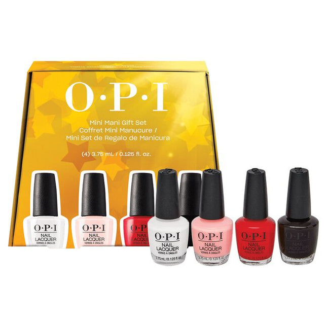 Mini Mani Gift Set Includes:

(1) Bubble Bath
(1) Big Apple Red
(1) Lincoln Park After Dark
(1) Alpine Snow