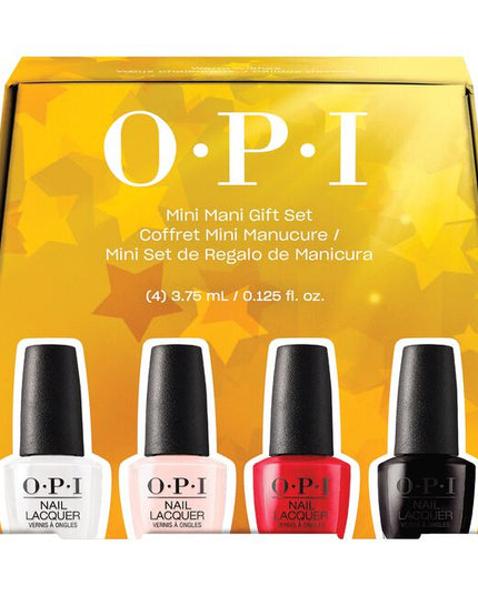 Mini Mani Gift Set Includes:

(1) Bubble Bath
(1) Big Apple Red
(1) Lincoln Park After Dark
(1) Alpine Snow