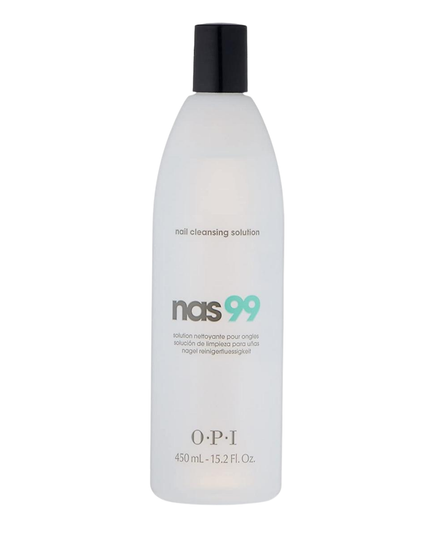 OPI N.A.S 99 Nail Cleansing Solution is a professional-grade prep and finishing essential for artificial nail applications. This water-free formula removes excess moisture and oil from the nail plate, creating a clean surface for optimal product adhesion and a flawless final result.