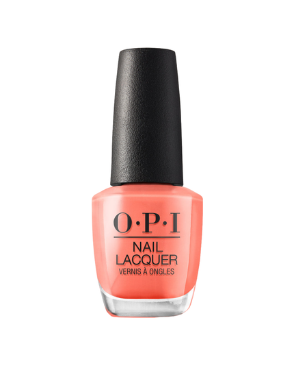 Bold and elegant orange color. Make an impression with this liquid orange courage. Nail Lacquer is OPI's original nail polish formula. Use your nail polish shade with OPI Natural Base Coat and OPI Top Coat for extended wear. 