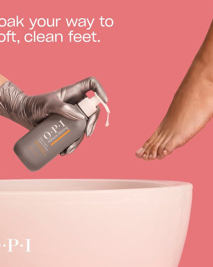 Soften Up Pedi Soak is a soap based formula that cleanses, softens and pampers the feet for a calming experience. Quickly integrates into soaking tub. It has a 94% natural origin formula and a liquid formula designed to help cleanse skin and soften. The formula also includes glycerin, a highly effective humectant which helps maintain skin’s moisture balance, soften and soothe the skin.