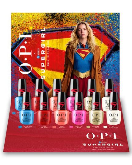 Supergirl Nail Lacquer Display Includes:

(2) - Up Up and ABlaze
(2) - Cape It Real
(2) - Revenge Is Chic
(2) - My Kryptonite
(2) - Power Up Pink
(2) - Heat Vision