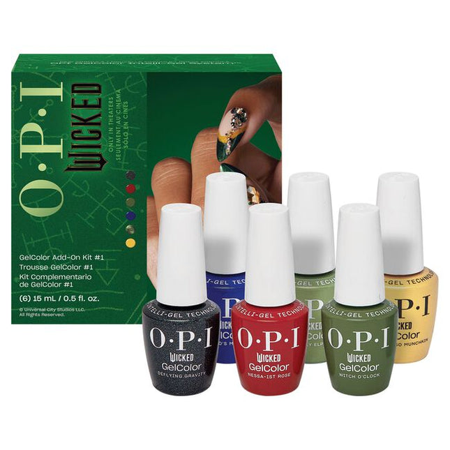 Unleash the magic with a limited-edition collection inspired by Wicked the movie. Witch-ever you choose, spellbinding glow-in-the-dark effects, shimmers, pearls, crèmes, and press-ons will thrillify your nails all season long. A Wicked-ly Beautiful Holiday Collection #OPIxWicked