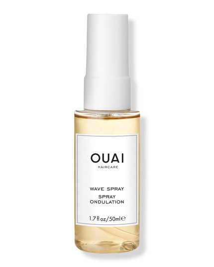 OUAI's Wave Spray is a weightless texture mist for effortlessly chic, undone hair. Infused with rice protein to add hold and memory for that "just got out of the ocean and my hair dried perfectly" look. Travel Spray