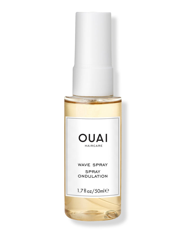 OUAI's Wave Spray is a weightless texture mist for effortlessly chic, undone hair. Infused with rice protein to add hold and memory for that "just got out of the ocean and my hair dried perfectly" look. Travel Spray