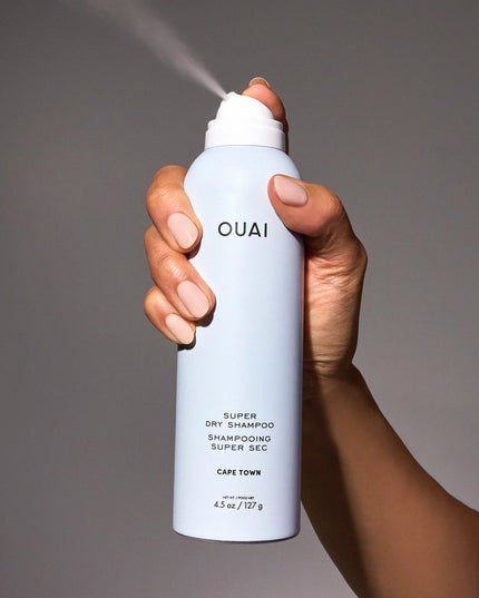 This Super Dry Shampoo absorbs oil, dirt and sweat while blending seamlessly into your strands and leaving it smelling amazing with two long-lasting scents. Cape Town: Smell like you just stepped out of the shower with this refreshing scent that has notes of ginger, spearmint, green fig and basil. Melrose Place: A one-OUAI ticket to L.A., this velvety-rich rose scent is infused with a swoon-worthy blend of bergamot, lychee, white musk and champagne.