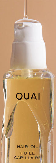 This ultra-lightweight hair oil is color-safe and provides heat protection while fighting frizz and smoothing hair.