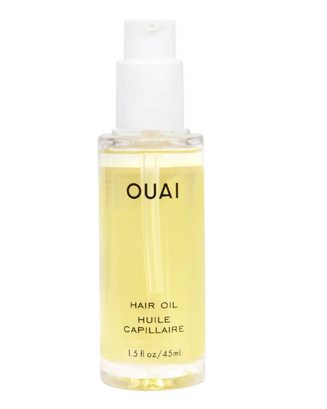 This ultra-lightweight hair oil is color-safe and provides heat protection while fighting frizz and smoothing hair.