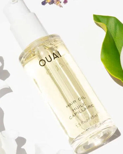 This ultra-lightweight hair oil is color-safe and provides heat protection while fighting frizz and smoothing hair.