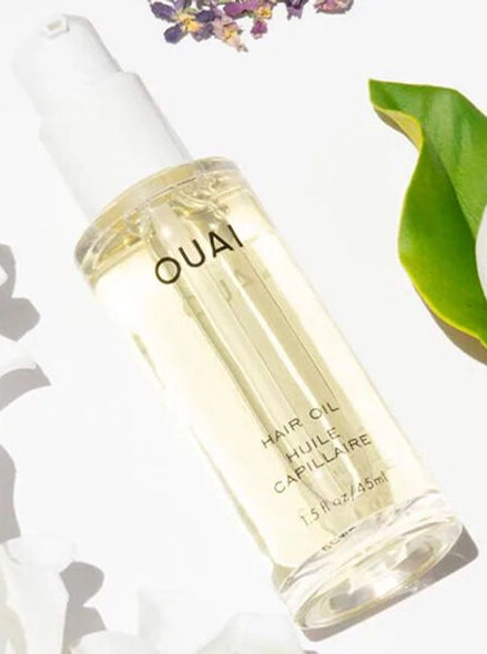 This ultra-lightweight hair oil is color-safe and provides heat protection while fighting frizz and smoothing hair.
