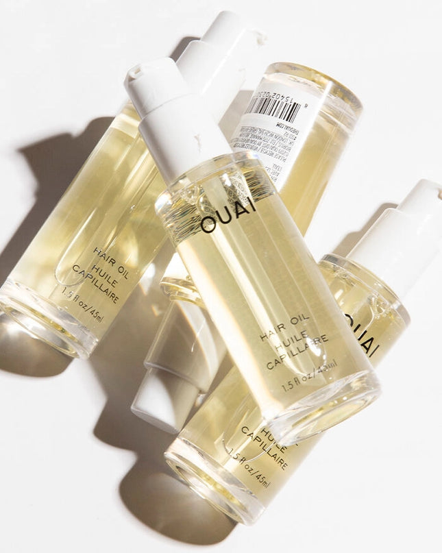 This ultra-lightweight hair oil is color-safe and provides heat protection while fighting frizz and smoothing hair.