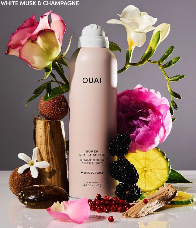 This Super Dry Shampoo absorbs oil, dirt and sweat while blending seamlessly into your strands and leaving it smelling amazing with two long-lasting scents. Cape Town: Smell like you just stepped out of the shower with this refreshing scent that has notes of ginger, spearmint, green fig and basil. Melrose Place: A one-OUAI ticket to L.A., this velvety-rich rose scent is infused with a swoon-worthy blend of bergamot, lychee, white musk and champagne.