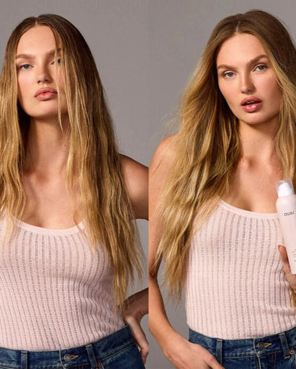 This Super Dry Shampoo absorbs oil, dirt and sweat while blending seamlessly into your strands and leaving it smelling amazing with two long-lasting scents. Cape Town: Smell like you just stepped out of the shower with this refreshing scent that has notes of ginger, spearmint, green fig and basil. Melrose Place: A one-OUAI ticket to L.A., this velvety-rich rose scent is infused with a swoon-worthy blend of bergamot, lychee, white musk and champagne.