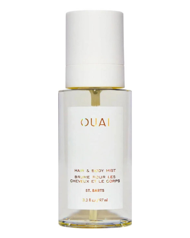 Get transported all the OUAI to the beaches of St. Barts with this luxurious tropical-scented Hair & Body Mist to be spritzed from head to toe, with notes of dragon fruit, orange blossom, tuberose &amp; musk.