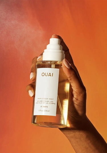 Get transported all the OUAI to the beaches of St. Barts with this luxurious tropical-scented Hair & Body Mist to be spritzed from head to toe, with notes of dragon fruit, orange blossom, tuberose &amp; musk.