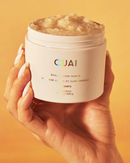 Wanna get-a-OUAI?

This deep-cleansing, sugar scrub exfoliates product buildup from your scalp and smoothes out dry skin, while nourishing.