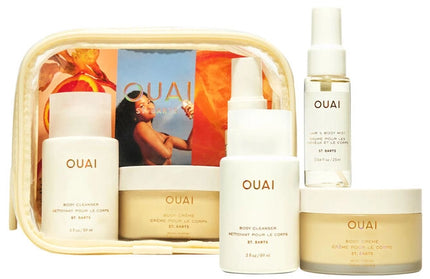 Vacay is only a shower a-OUAI. This kit has what you need to cleanse, hydrate and drench your skin in the tropical St. Barts scent.