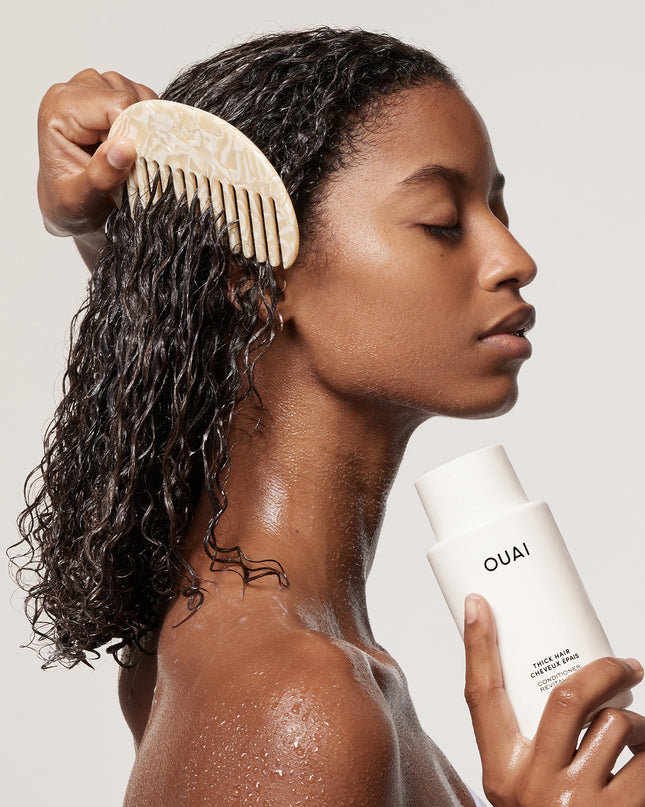 For thick hair, this color-safe conditioner deeply moisturizes to fight frizz, nourish and repair. It also leaves you hair looking and smelling amazing.