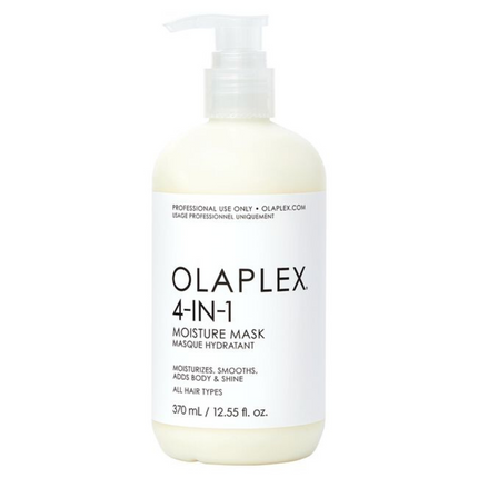 OLAPLEX 4-IN-1 MOISTURE MASK is formulated to address the needs of all clients in need of moisture, especially those with more severe dryness and damage. It brings a new professional strength OLAPLEX treatment, unique to the Salon with elevated levels of ceramides, oils and amino acids for a luxurious post-chemical moisture service. 