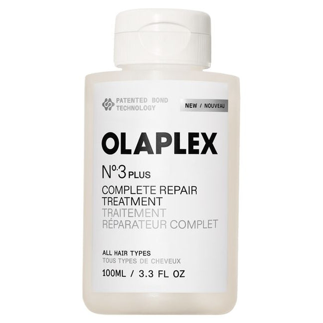 Transform damaged hair in just 3 minutes before you shampoo with N°.3PLUS. This hair damage repair treatment is clinically proven to create 3X stronger,* softer hair.** It rebuilds all 3 hair bonds deep in every strand for 360° repair and damage defense—past, present, and future. For all hair types and all types of damage. Fast. Easy. Protein-free and color-safe. Powered by patented OLAPLEX Bond Building Technology™.