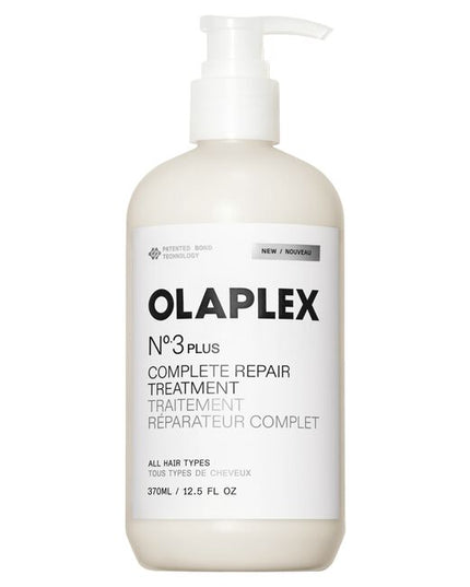 Transform damaged hair in just 3 minutes before you shampoo with N°.3PLUS. This hair damage repair treatment is clinically proven to create 3X stronger,* softer hair.** It rebuilds all 3 hair bonds deep in every strand for 360° repair and damage defense—past, present, and future. For all hair types and all types of damage. Fast. Easy. Protein-free and color-safe. Powered by patented OLAPLEX Bond Building Technology™.