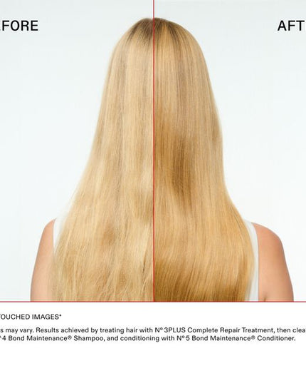 Transform damaged hair in just 3 minutes before you shampoo with N°.3PLUS. This hair damage repair treatment is clinically proven to create 3X stronger,* softer hair.** It rebuilds all 3 hair bonds deep in every strand for 360° repair and damage defense—past, present, and future. For all hair types and all types of damage. Fast. Easy. Protein-free and color-safe. Powered by patented OLAPLEX Bond Building Technology™.