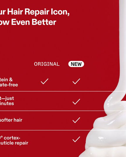 Transform damaged hair in just 3 minutes before you shampoo with N°.3PLUS. This hair damage repair treatment is clinically proven to create 3X stronger,* softer hair.** It rebuilds all 3 hair bonds deep in every strand for 360° repair and damage defense—past, present, and future. For all hair types and all types of damage. Fast. Easy. Protein-free and color-safe. Powered by patented OLAPLEX Bond Building Technology™.