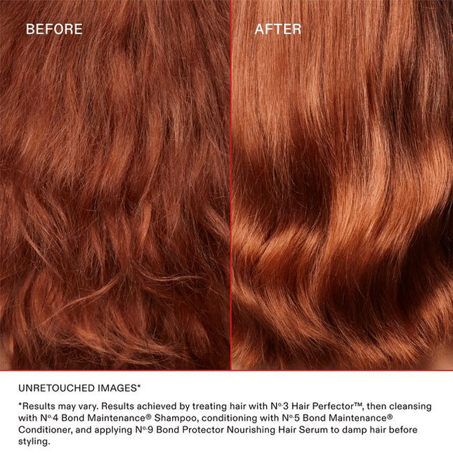 A powerful, clinically proven pre-shampoo treatment that leaves hair 3X stronger after just one use.* No.3 is the complete bond builder to repair and strengthen hair at home by rebuilding all 3 hair bonds. Formulated for all hair types and all levels of hair health, this weekly treatment is key for your healthiest-looking hair.
*When used with No.4 Bond Maintenance® Shampoo