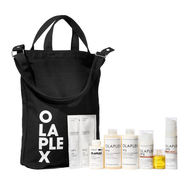 Elevate your artistry with a Pro exclusive featuring our iconic best-sellers and new &amp; improved N°.3PLUS Complete Repair Treatment. This limited-edition set provides everything you need to repair, protect, and style—perfectly packed into an OLAPLEX tote.