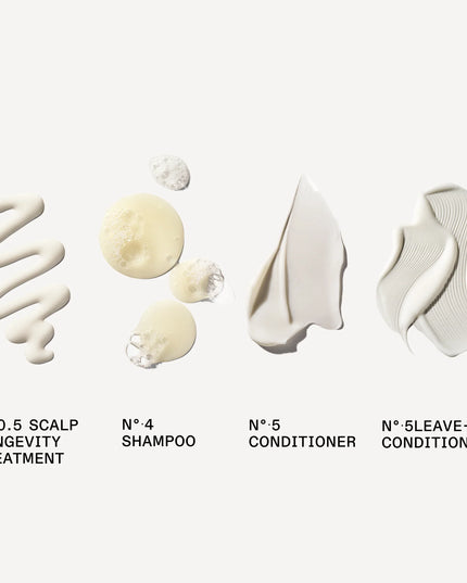 Limited-edition set for hydrated, healthy-looking hair with every wash.

Get the visibly healthy, smooth, hydrated hair you want in one wash with the instant results of the #1 Prestige Shampoo and Conditioner* in full sizes. Seal split ends and protect hair with a travel size of reparative Nº.5LEAVE-IN™ Conditioner. Plus, try the balancing, anti-aging scalp treatment that gets to the root of healthy hair.