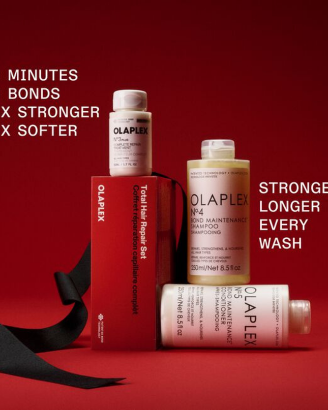 The ultimate holiday upgrade for medium to coarse hair types—this limited-edition 3-step routine reverses damage and strengthens hair for all your seasonal styling. Use N°.3PLUS as a pre-shampoo treatment, followed by N°.4 Shampoo and N°.5 Conditioner for hair that looks and feels like a gift.