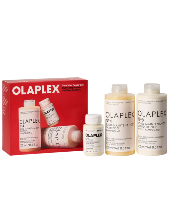 The ultimate holiday upgrade for medium to coarse hair types—this limited-edition 3-step routine reverses damage and strengthens hair for all your seasonal styling. Use N°.3PLUS as a pre-shampoo treatment, followed by N°.4 Shampoo and N°.5 Conditioner for hair that looks and feels like a gift.