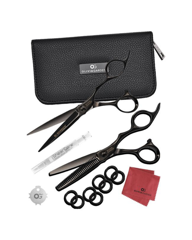 OG Barber Shear Collection
Sharper cuts - Legendary style
Black titanium coating with integrated ball bearing mechanism
Distinctive edgy design - Superior craftsmanship
Unique blade curvature designed to enhance cutting performance