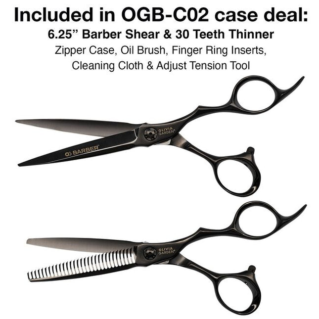 OG Barber Shear Collection
Sharper cuts - Legendary style
Black titanium coating with integrated ball bearing mechanism
Distinctive edgy design - Superior craftsmanship
Unique blade curvature designed to enhance cutting performance