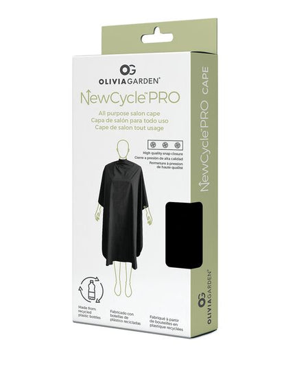 The Olivia Garden NewCycle Pro All-Purpose Cape is a sleek, professional cape designed to protect clients during everyday salon services—while supporting a more sustainable future. Made from 100% recycled polyester (crafted from recycled plastic bottles), this cape is lightweight, breathable, and comfortable for all-day use.