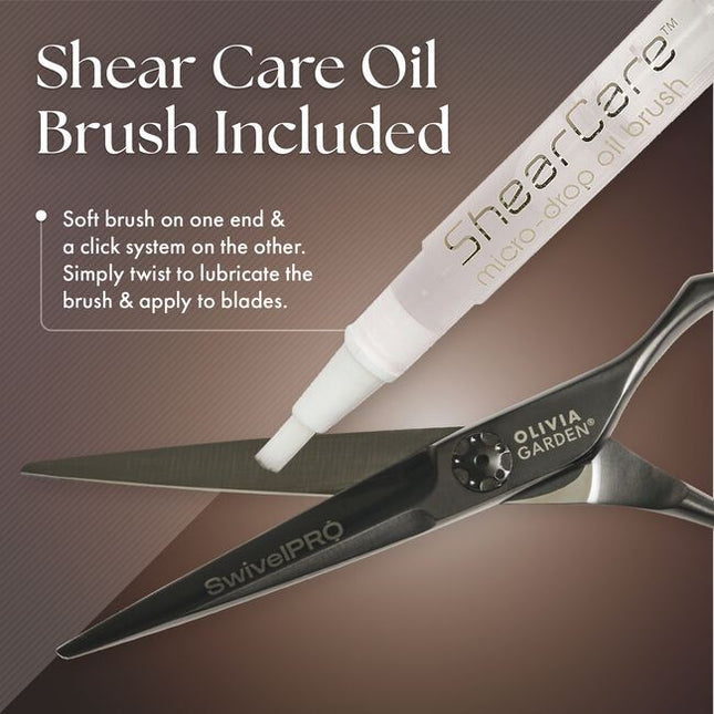 SwivelPro Shear Collection
Black titanium coating with integrated ball bearing tension dial
Special double-pivot ergonomic handle