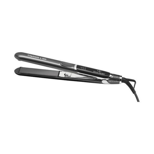 Elevate your hairstyling game with the Olivia Garden Titanium+Ion Flat Iron. This high-performance tool is designed with professionals in mind and combines cutting-edge technology with superior craftsmanship to deliver salon-quality results.