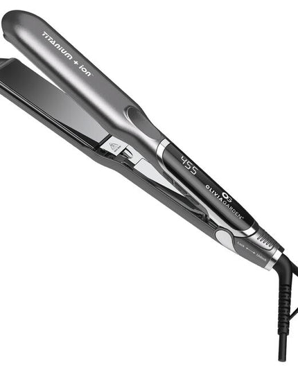 Elevate your hairstyling game with the Olivia Garden Titanium+Ion Flat Iron. This high-performance tool is designed with professionals in mind and combines cutting-edge technology with superior craftsmanship to deliver salon-quality results.