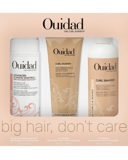 Take your curls to new heights with this trio for voluminous, bouncy curls. Your new go-to for big, defined waves and curls with lasting hold.