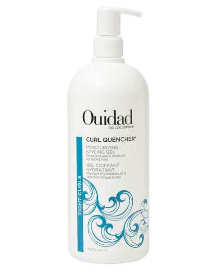 Ouidad's Curl Quencher® Moisturizing Styling Gel holds curls in place while infusing them with replenishing moisture from the inside out. Meadowfoam seed oil penetrates each strand with hydration while arnica flower helps plump and seal the cuticle for frizz-free definition. Revive your natural curl pattern with this styler that adds bounce, definition, and flexible hold.