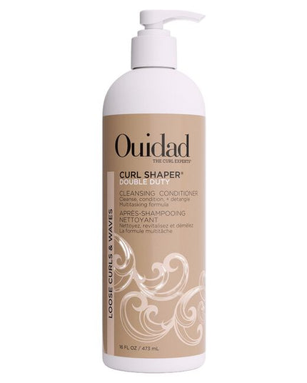 Ouidad's Curl Shaper Double Duty Cleansing Conditioner can be used as a daily conditioner or as a co-wash to cleanse and hydrate hair. This multitasking formula detangles while infusing moisture to encourage definition and add volume without weighing down your curls. When used as a co-wash, the creamy formula gently removes build-up, impurities, and excess oil without stripping your hair. However you choose to use it, rice bran oil and resurrection flower help boost moisture levels to build curl memory.