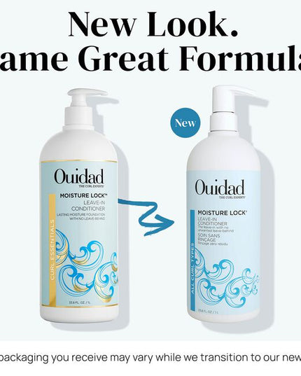 Ouidad's best-selling Moisture Lock® Leave-In Conditioner boosts hydration to encourage curl formation, adds slip for detangling, and primes hair for styling. The breathable formula works by sealing nourishment and hydration into each strand to fight frizz and add shine. Moisturizing arnica and prickly pear botanical extracts, antioxidant-packed green tea, and vitamin B5 help to repair curls and promote hair health.