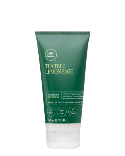 Tea Tree Lemon Sage Thickening Treatment - Volumizing Hair Mask.

Add fullness to every look and strengthen your strands with this thickening mask. Packed with body-boosting ingredients like water lily root, panthenol, biotin and rice protein, this conditioning treatment adds thickness to each strand while locking in moisture and protecting the hair shaft from future damage.