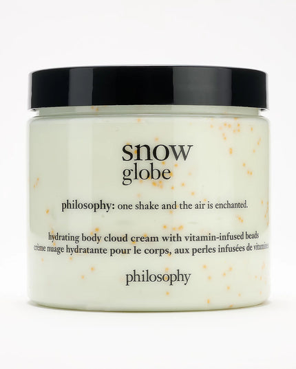 Philosophy's hydrating body cloud cream, with vitamin-infused beads, features gelling technology. The super-size edition has a cloud-like texture in a lightweight formula. The vitamin-E infused beads burst onto the skin for added body skin care that combines multiple emollient ingredients to provide the ultimate in hydration and gives your skin a light, soft feel. It instantly hydrates and provides lasting hydration for up to 24 hours.