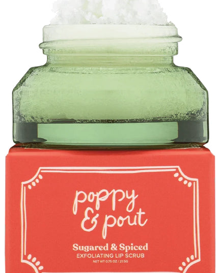 Poppy & Pout's Exfoliating Lip Scrubs are the perfect way to prep your pout for smooth, hydrated lip balm application. We use a clean combination of natural ingredients to help clean and gently exfoliate your lips. Say goodbye to dry lips, our limited edition holiday lip scrubs are sure to keep your lips exfoliated and smooth all season long. For best results, pair with a hydrating lip balm.