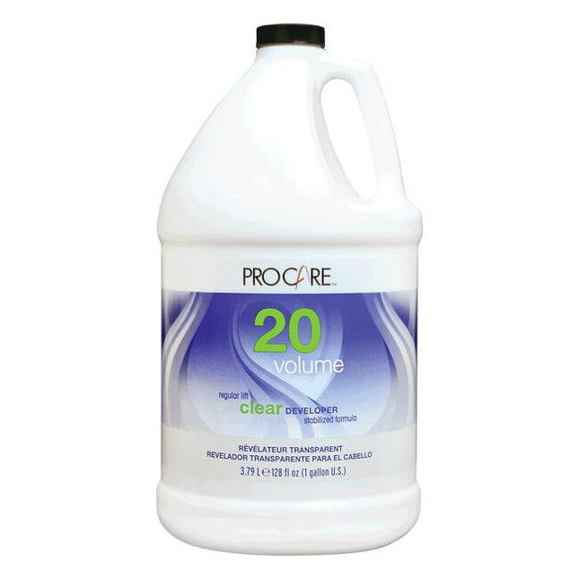 Hydrox ProCare Clear Developer features a stabilized formula that guarantees consistent, predictable results. The developer's regular lift formula provides even, beautiful color for use anytime. This Clear Developer is formulated for standard lightening action and superior gray coverage.