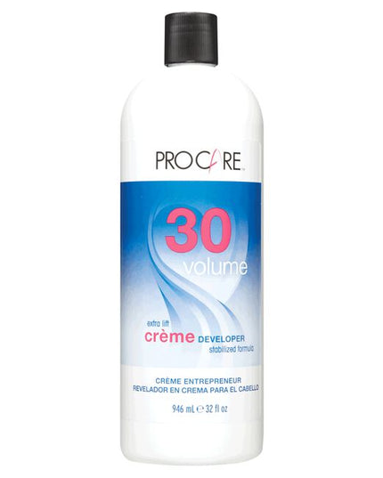 Hydrox ProCare Creme Developer works with all permanent hair colors or lighteners. Designed for superior gray coverage and for standard lightening action, this creme developer mixes easily with any chosen permanent hair colors or lighteners when lightening up to two levels.