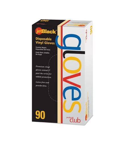 New Improved! Longer stronger! Now extends 3" past the wrist for added safety and protection. Improved strength means less chance of tearing at the cuff or in the finger tips. Ideal for all salon applications. Latex FREE and powder FREE to not irritate the skin. This glove hides all stains, does not pull the hair, and costs just pennies per pair! Available in boxes of 90. 10 boxes per case.