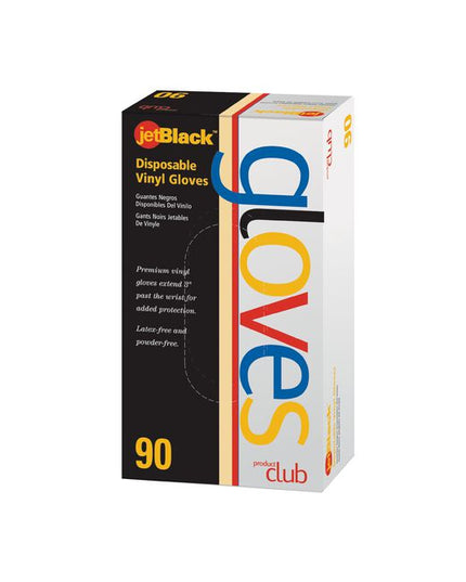 New Improved! Longer stronger! Now extends 3" past the wrist for added safety and protection. Improved strength means less chance of tearing at the cuff or in the finger tips. Ideal for all salon applications. Latex FREE and powder FREE to not irritate the skin. This glove hides all stains, does not pull the hair, and costs just pennies per pair! Available in boxes of 90. 10 boxes per case.