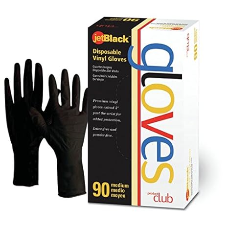 New Improved! Longer stronger! Now extends 3" past the wrist for added safety and protection. Improved strength means less chance of tearing at the cuff or in the finger tips. Ideal for all salon applications. Latex FREE and powder FREE to not irritate the skin. This glove hides all stains, does not pull the hair, and costs just pennies per pair! Available in boxes of 90. 10 boxes per case.